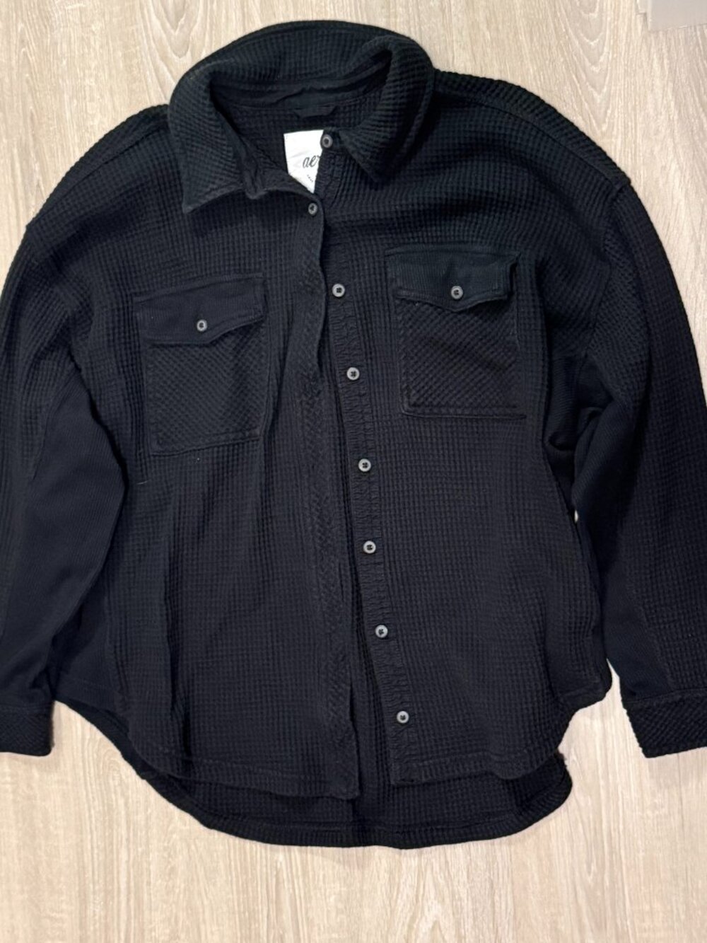 Aerie Waffle Button-up shirt